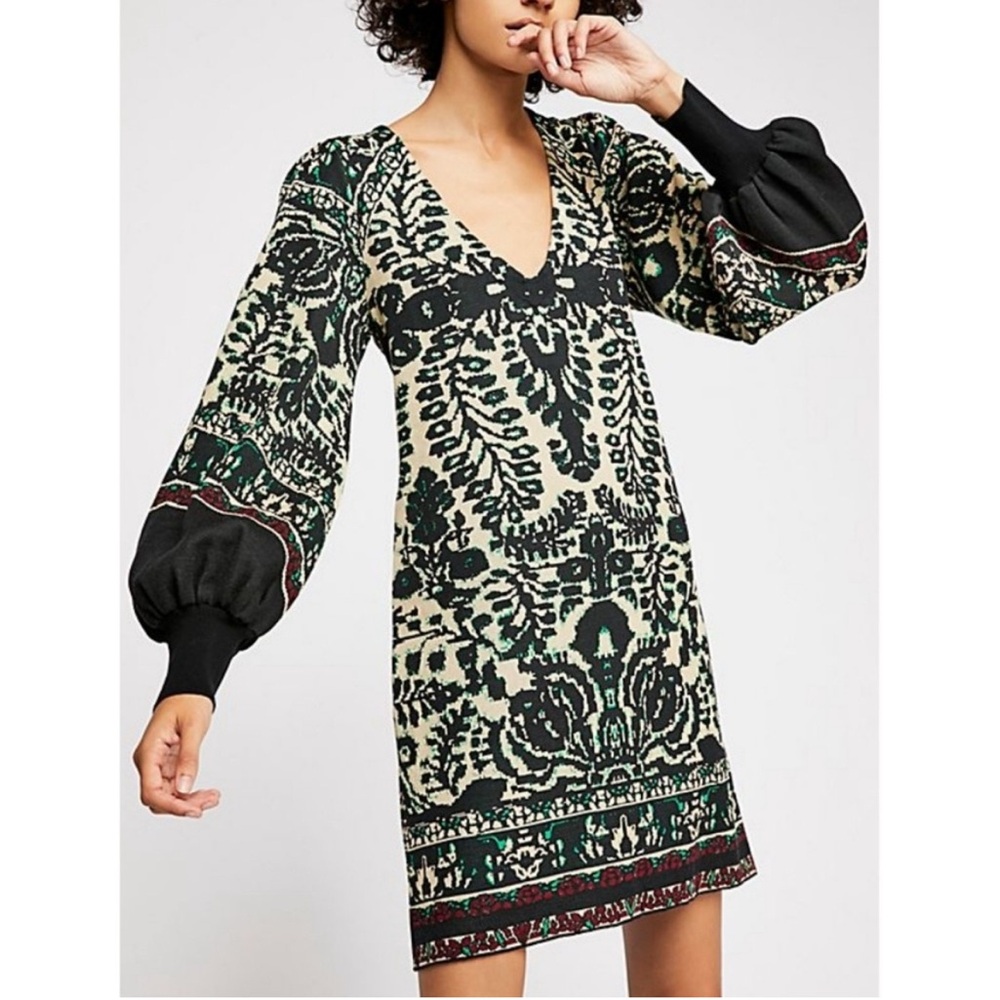 Free People Lyrics Sweater Mini Dress